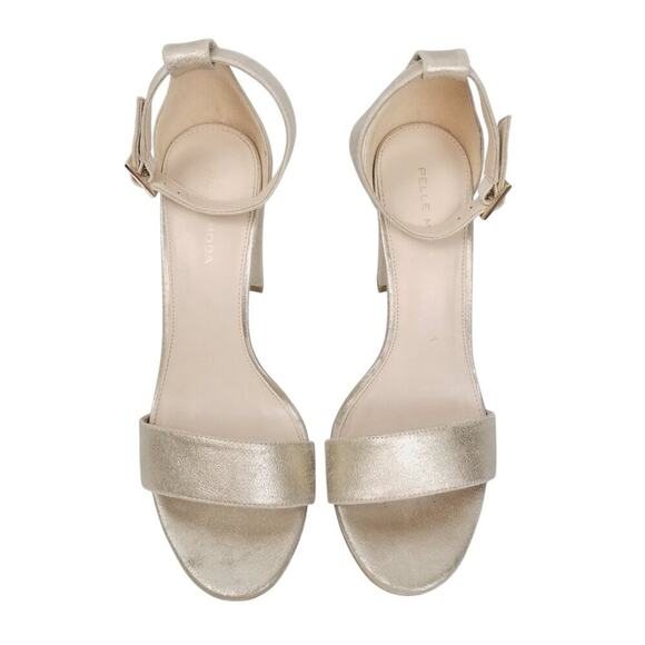 Pelle Moda High Heel Sandals Gold Sz 8 - Picture 2 of 8